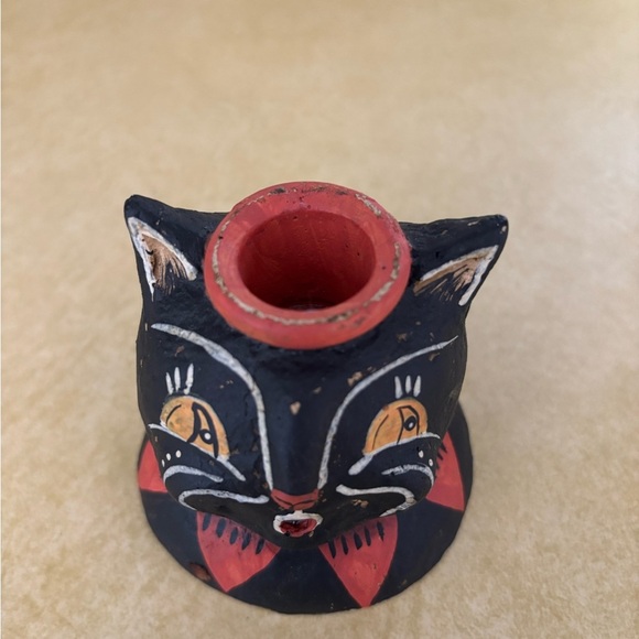 Black and Red Cat Candle Holder - Picture 7 of 7